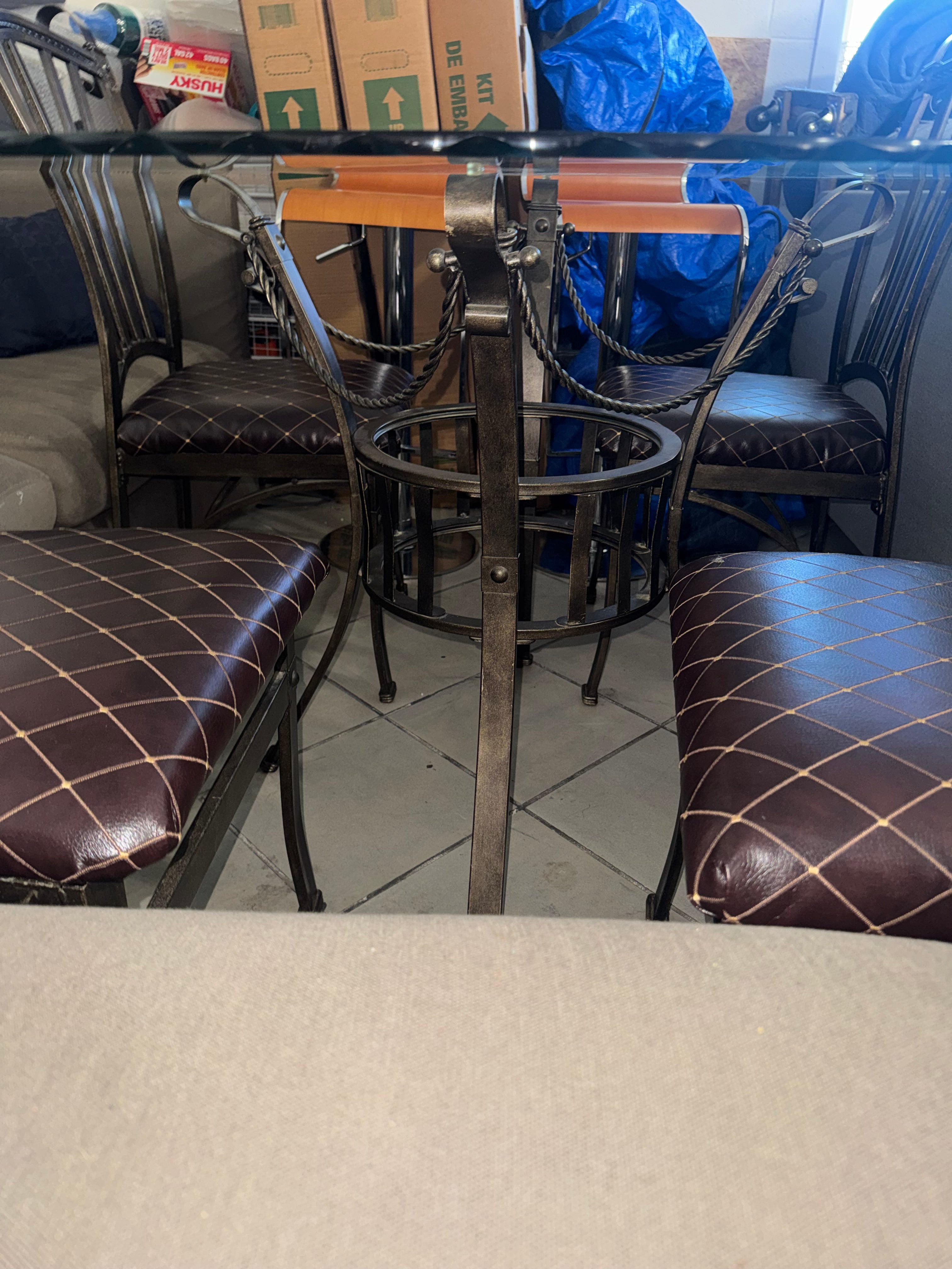 Glass Table with 4 chairs