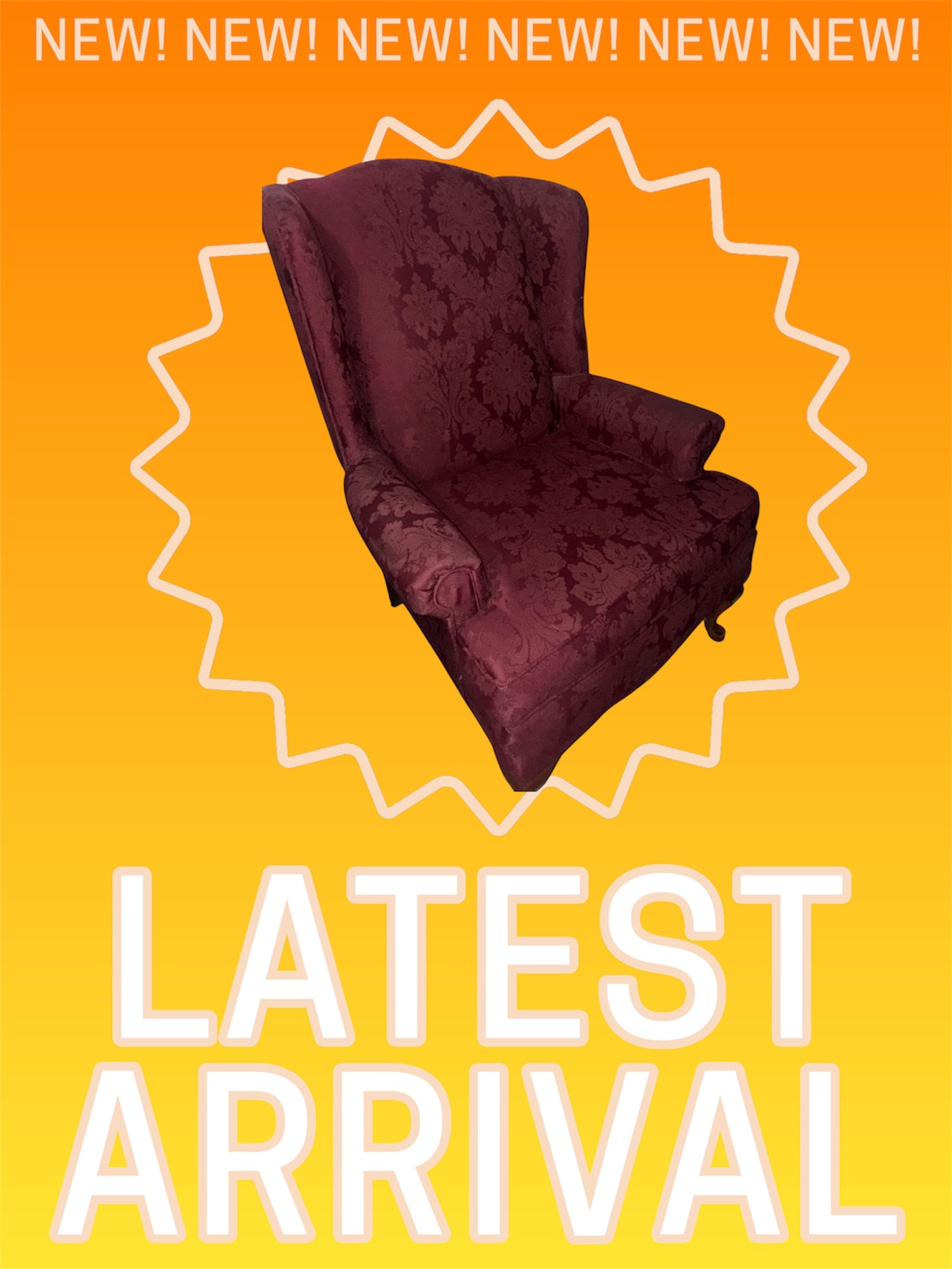Maroon Wingback Chair