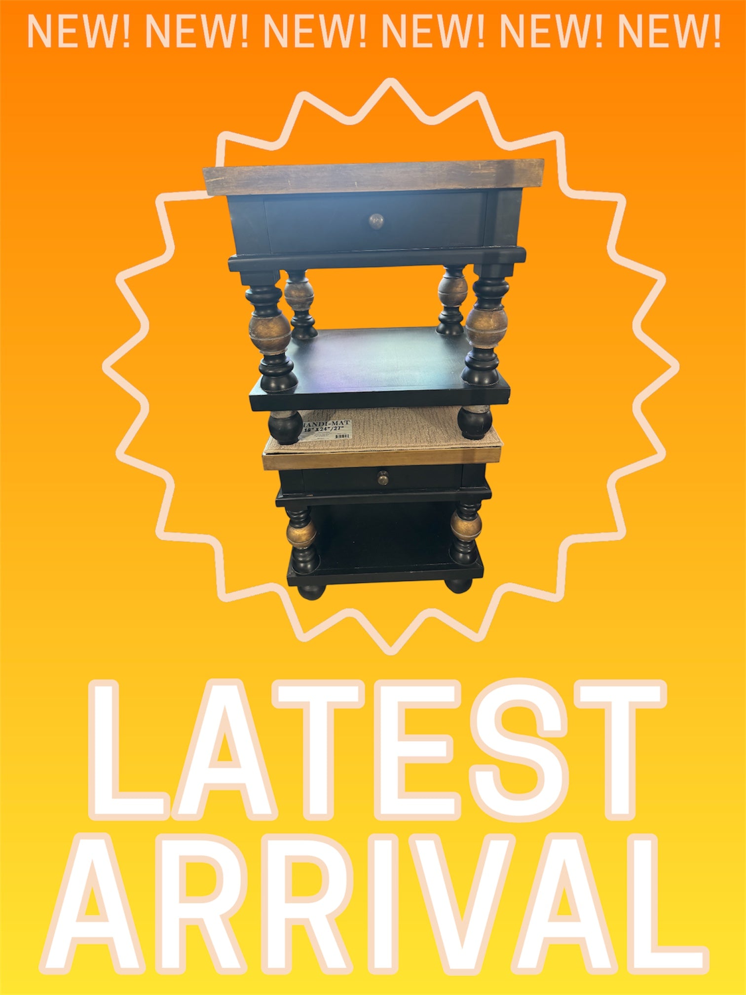 Black and Gold Night Stands