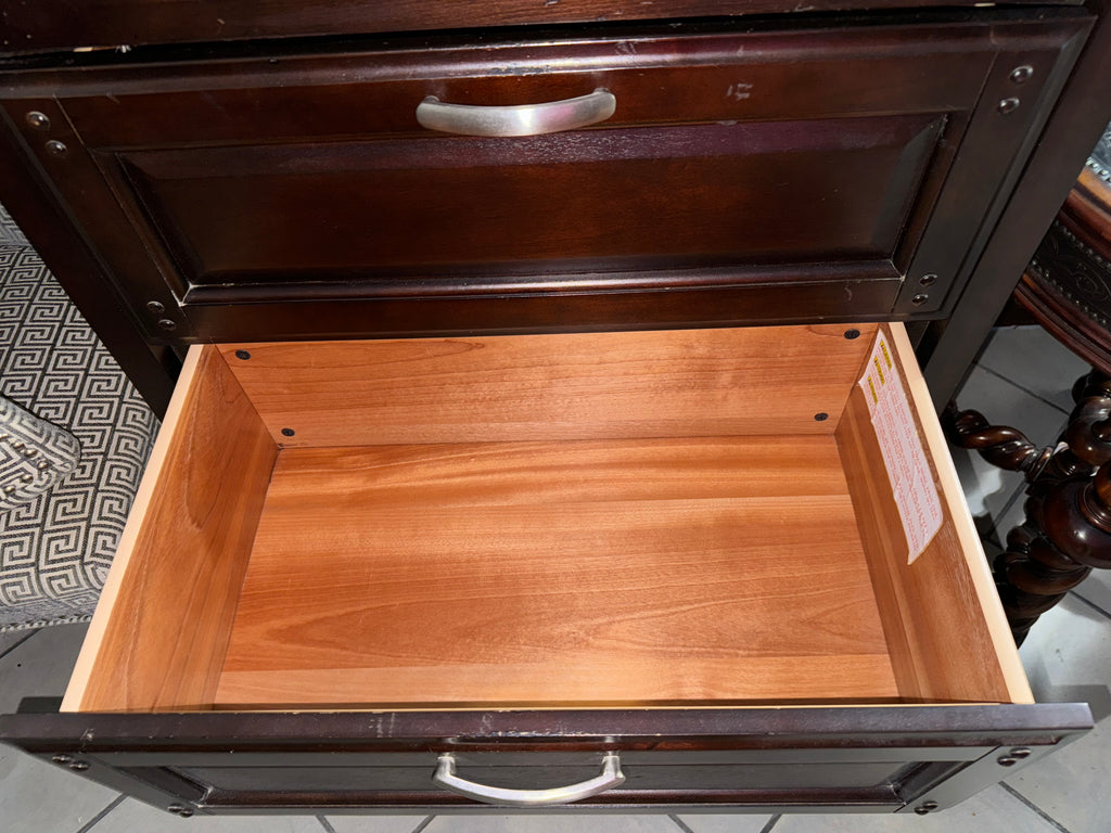 Two Piece Dresser W/Shelves