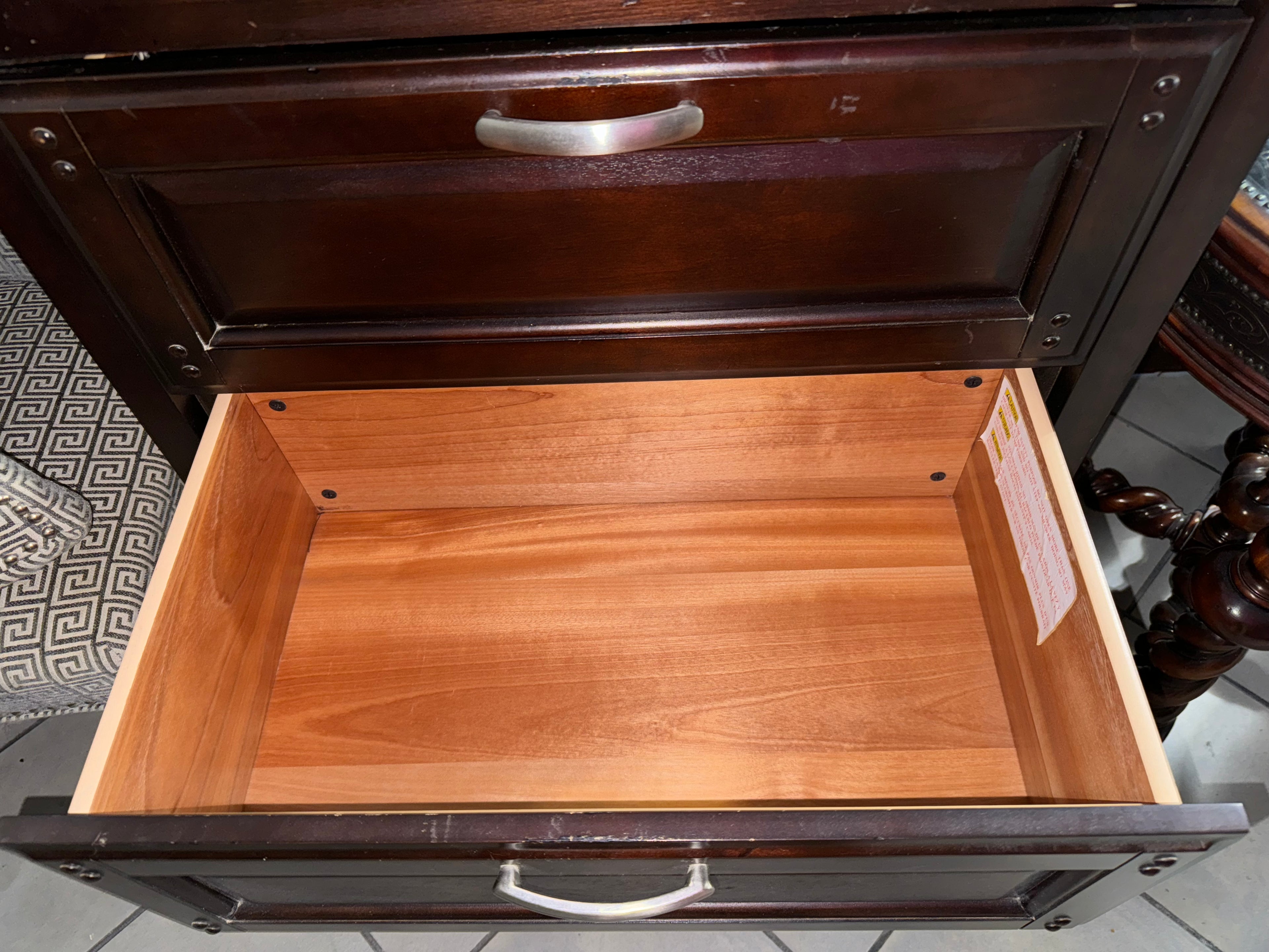 Two Piece Dresser W/Shelves