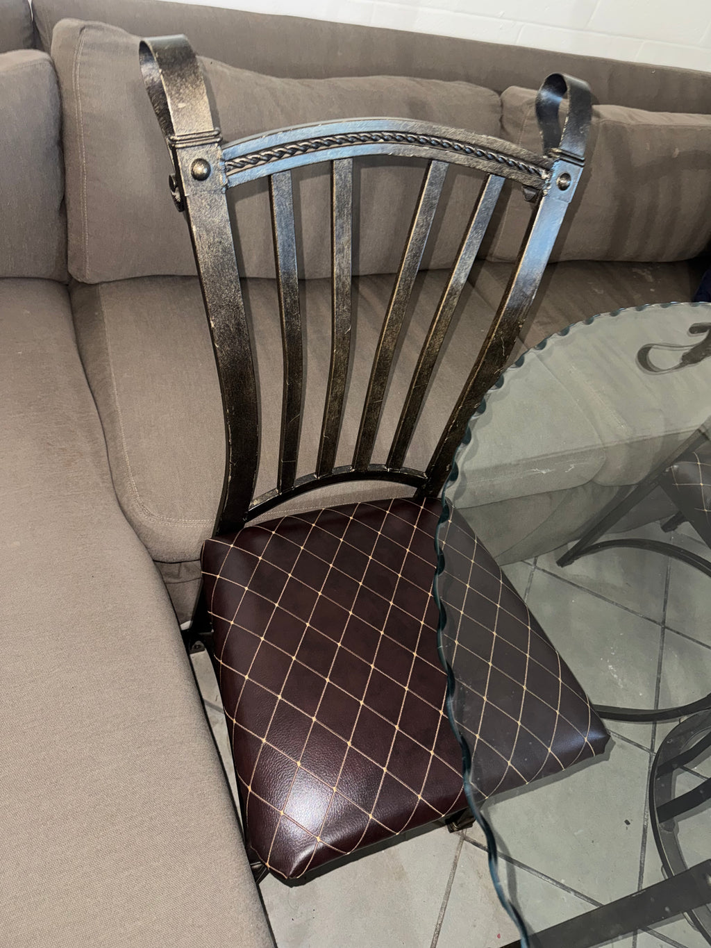 Glass Table with 4 chairs