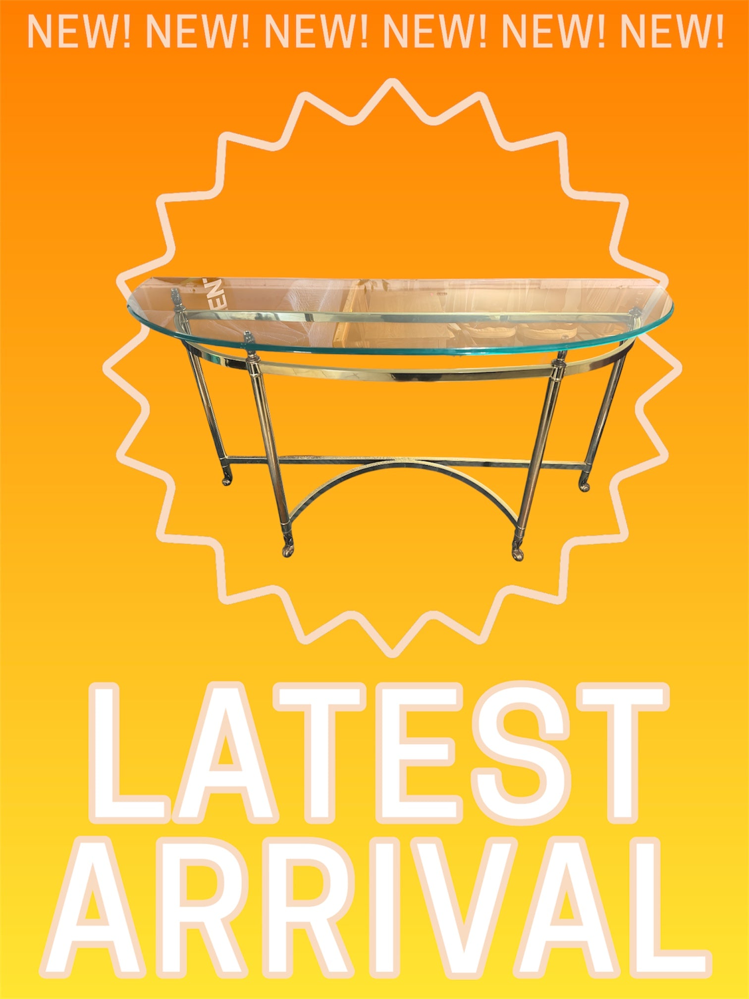 Half Circle Glass Table