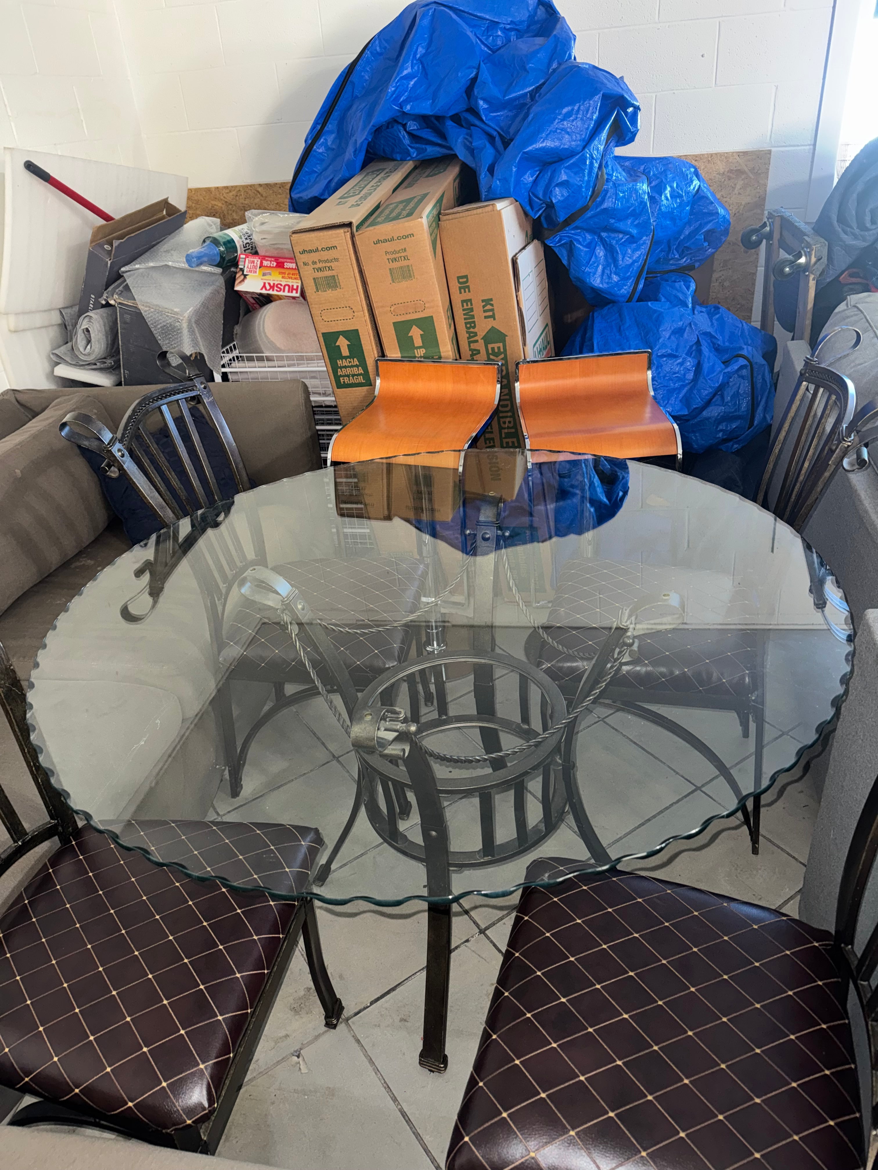 Glass Table with 4 chairs
